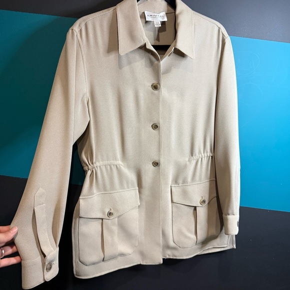 Emanuel Ungaro Tan Blazer with Relaxed Fit - Picture 3 of 12